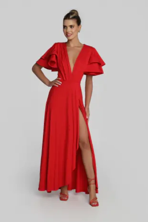 Sukienka salome - czerwona
