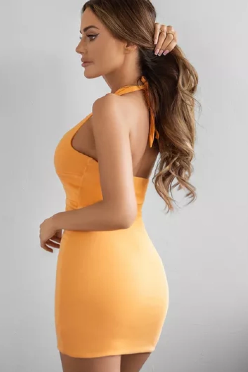Pomaraczowa sukienka mini dhalia