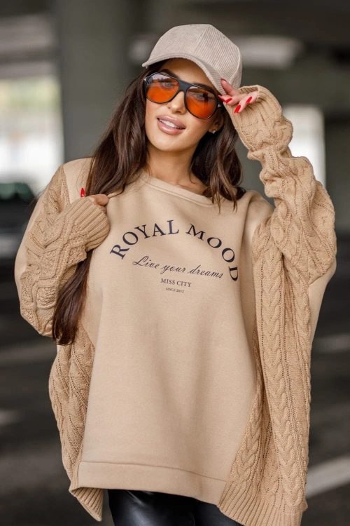 Bluza damska model dpmc41 camel - miss city official